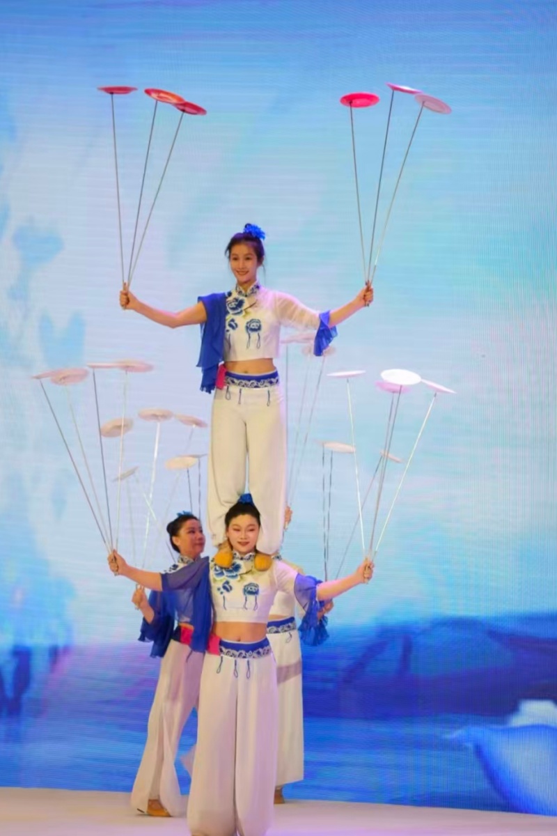 Watching Acrobatic Show